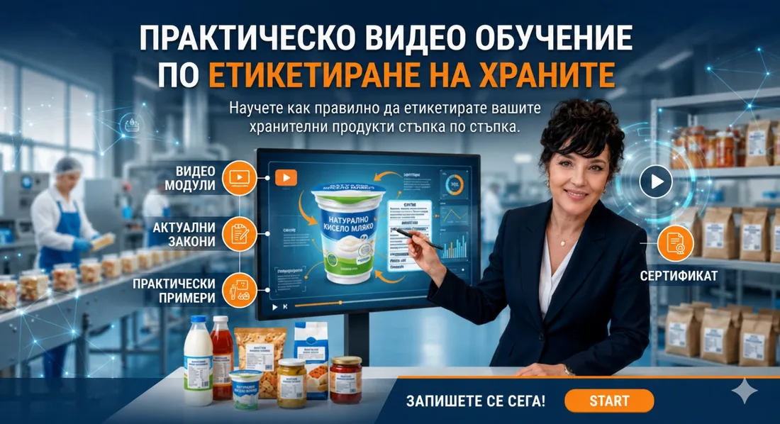 Практическо видео обучение по етикетиране на храните